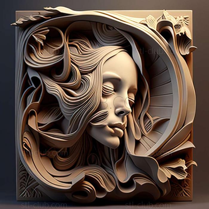 3D модель Ники Беме, американская художница. (STL)